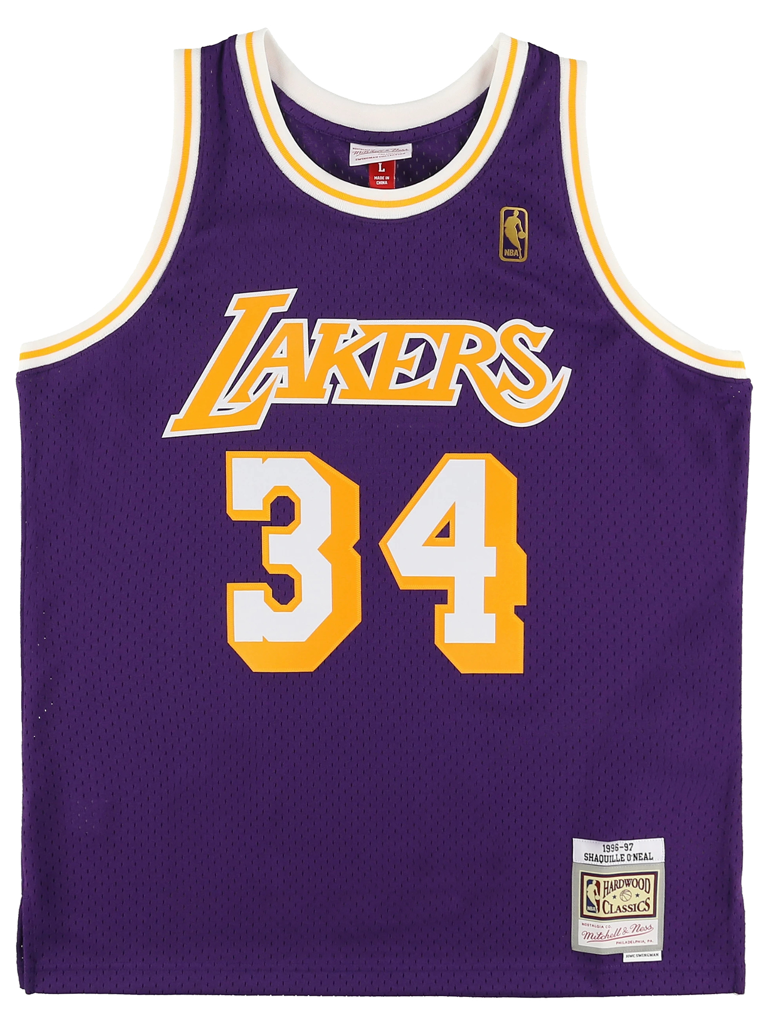 Mitchellu0026Ness（ミッチェルアンドネス）｜シャキール・オニール レイカーズ ロード スイングマンジャージ 1996-97 LOS  ANGELES LAKERS SwingmanｼﾞｬｰｼﾞLAL- #34 S.O'Neal アイテム詳細｜Mitchell u0026 Ness（ ミッチェルアンドネス）公式オンラインストア