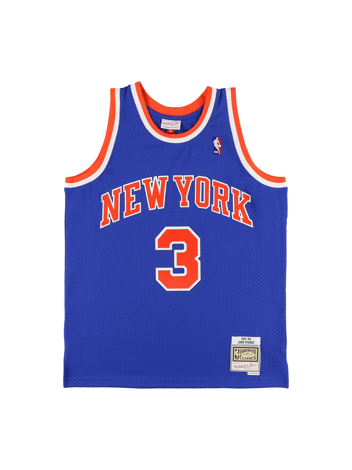 Men's New York Knicks Mitchell & Ness x Tats Cru Blue Hardwood