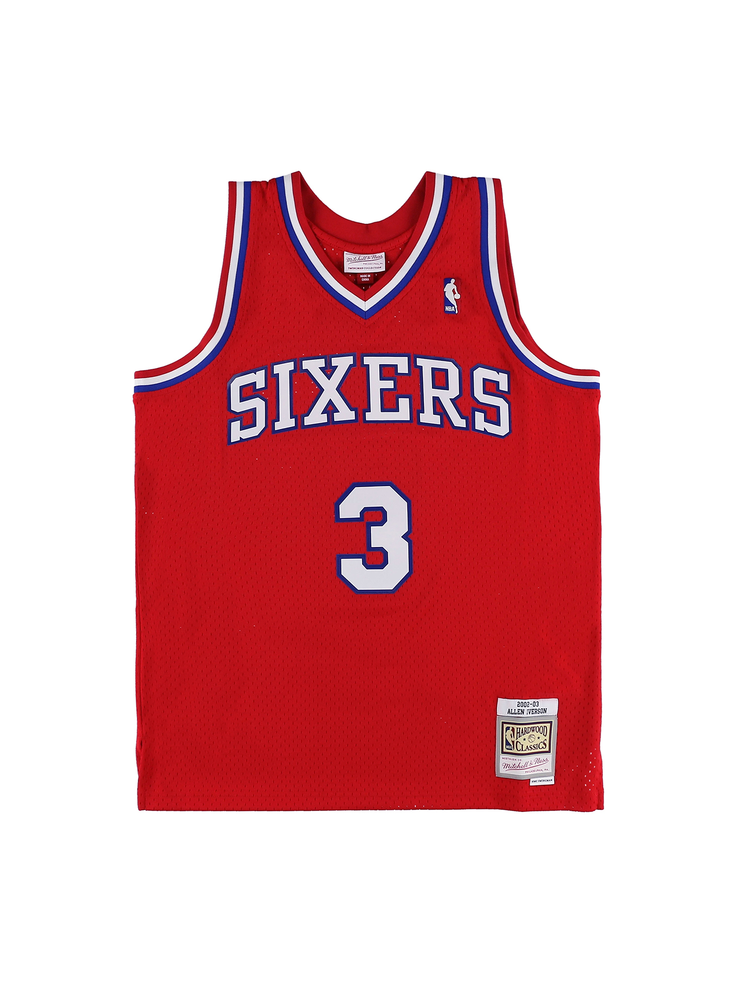 アレン・アイバーソン セブンティシクサーズ オルタネイト スイングマンジャージ 2002-03 PHILADELPHIA 76ERS NBA 20TH  ANNIVERSARY TI
